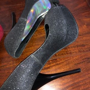 TWO PAIRS HEELS. SIZE 7 BARLEY WORN. BOTH PAIRS